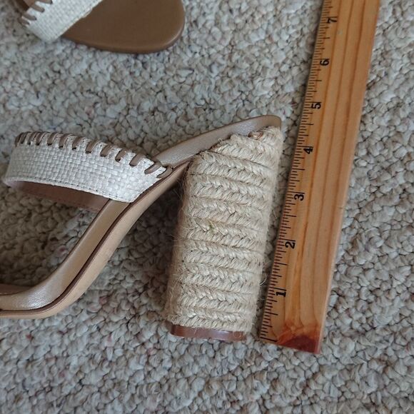 AQUA Almond Toe Woven block Heel Sandals size 36.5 - Picture 12 of 15